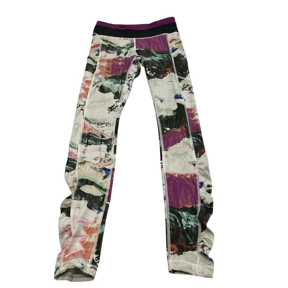 Lululemon Luxstreme Speed Tight III Full Length White Multi Running Tight 4